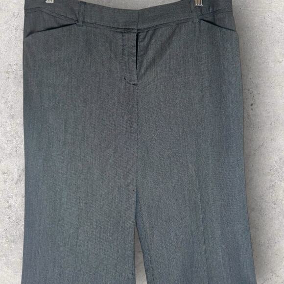 Vintage Express Black white mini  Plaid Wide Leg Editor Pants  12 Y2K Goth Chic - Picture 5 of 8